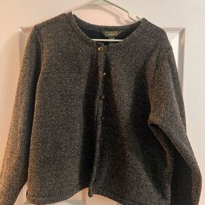L.L. Bean Black and White Knit Sweater